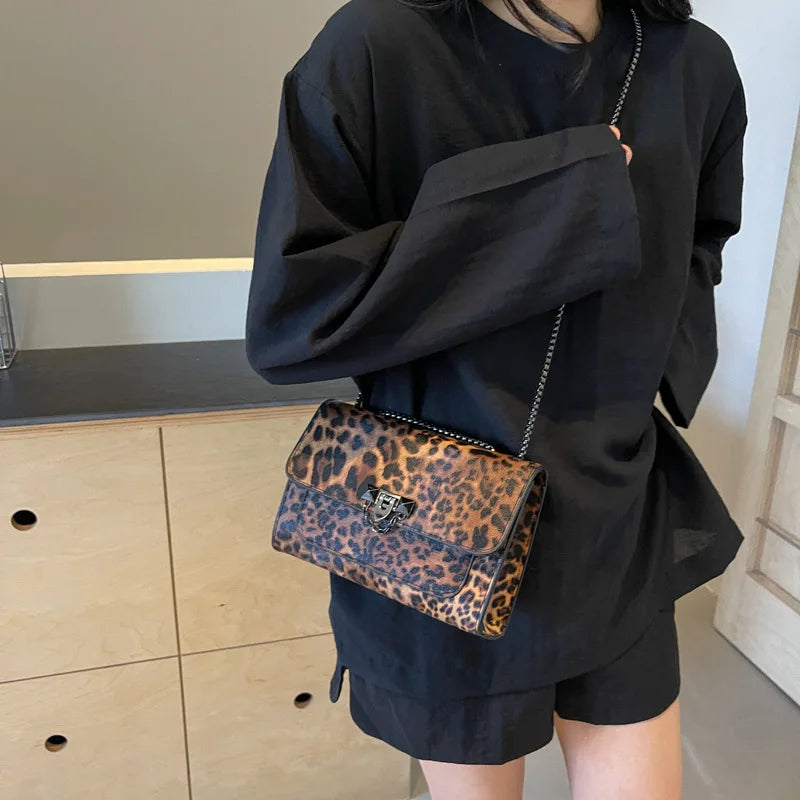 Leopard Print Women's Crossbody Bag